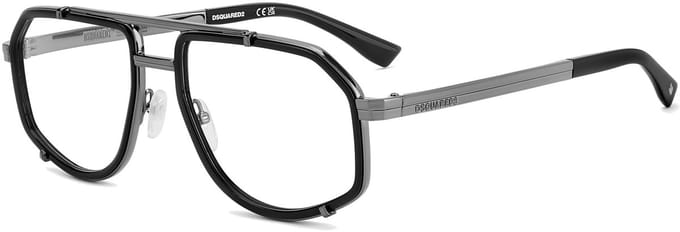 Dsquared2 D2 0191 Black dark ruthenium 56/18/145 MAN Brilmonturen