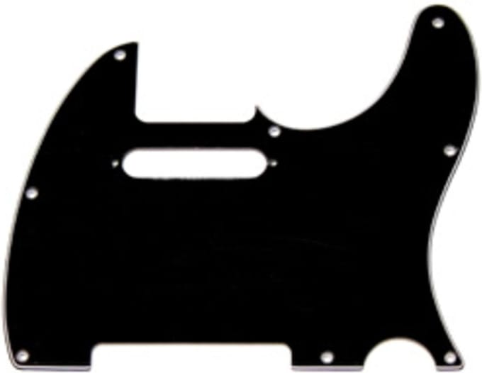 Fender Modern Style Pickguard Tele zwart 3-ply 8-Hole - Pickguard