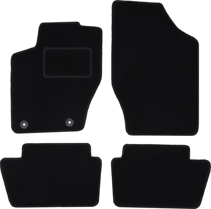 Zwarte veloursmatten voor: Citroen C4 II hatchback, stationwagen (2010-2018)