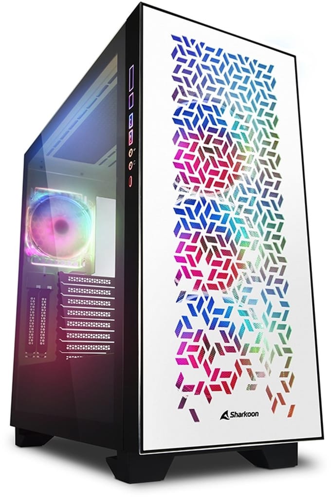 ATX Semi-tower Box Sharkoon CA300H White RGB
