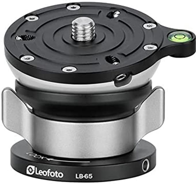 Nivellering basis voor statief met vlinderslot - 65 mm, 40 lbs Max belasting - Kanteling tot 15 °