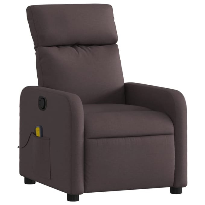 vidaXL - Massagestoel - verstelbaar - stof - donkerbruin