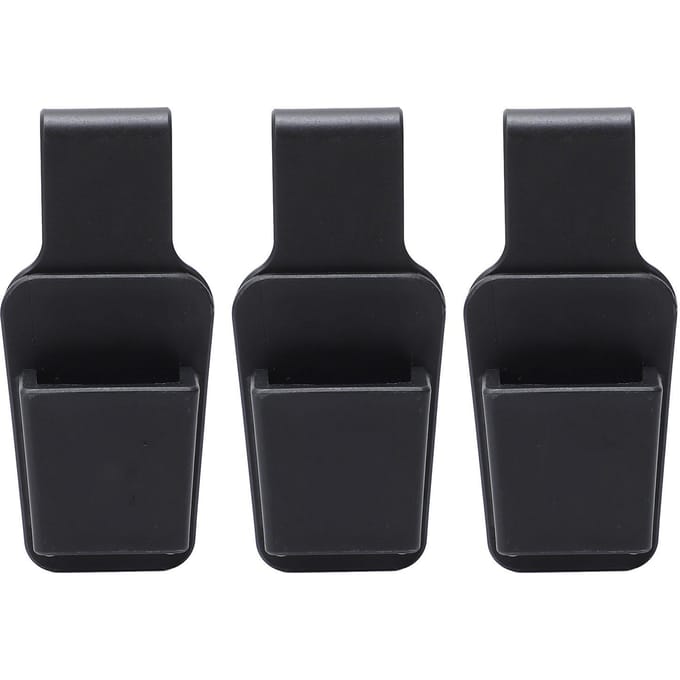 3 STKS Sleutelopbergriemhaak Multifunctioneel Draagbaar Roterend Gereedschapsriem Ophangrek black