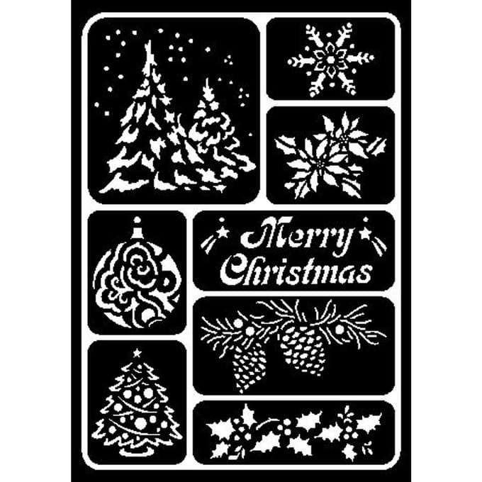 VBS Stencil, zelfklevend, DIN A5 - Kerstmis