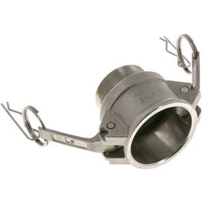 Camlock DN 40 (1 1/2'') Koppeling Rvs1 1/2'' NPT buitendraad Type B MIL-C-27487