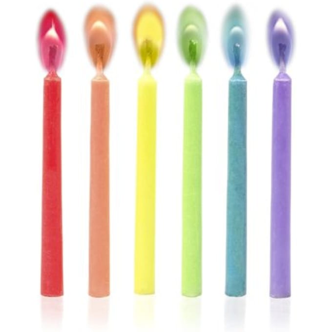 Legami coloured flame verjaardagskaarsjes