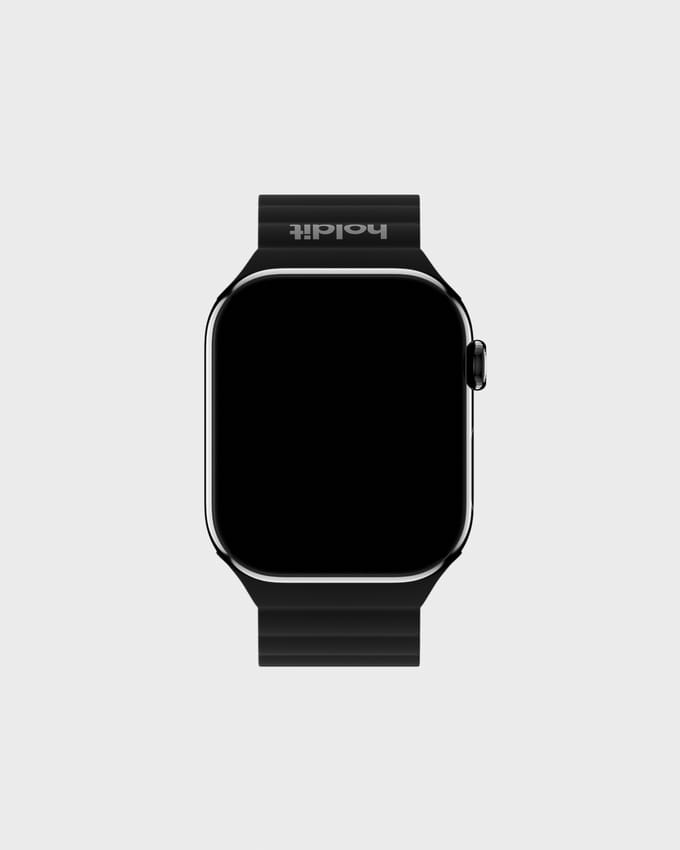 Holdit Siliconen bandje magneet voor de Apple Watch | 38/40/41/42 mm - Black / Grey