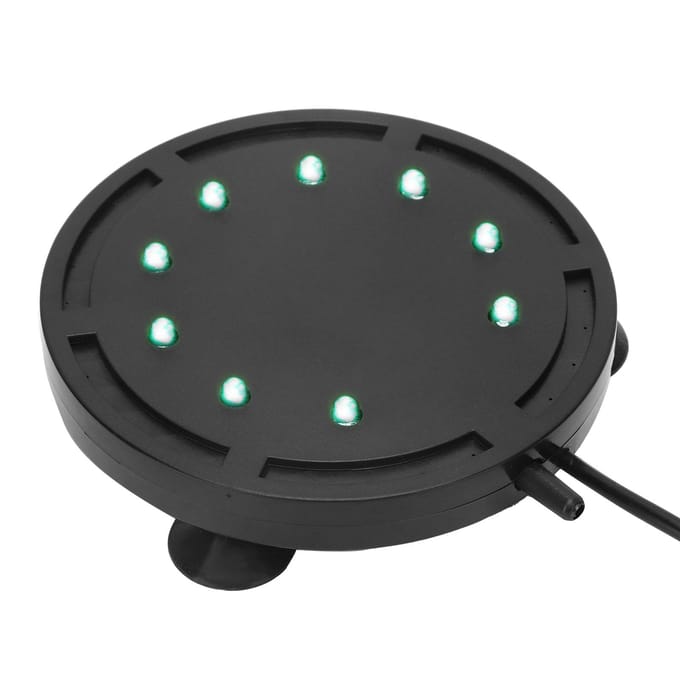 Aquarium LED Pierre à Air Bulleur Diffuseur d'Oxygène avec Lumières black