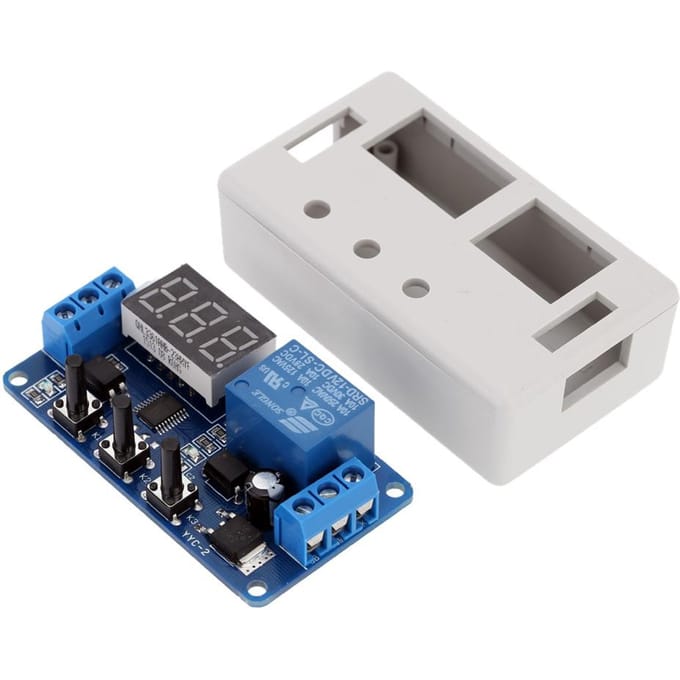 Neu 12V LED-automatisering Vertragingstimerbedieningsschakelaar Relaismodule met Etui DE