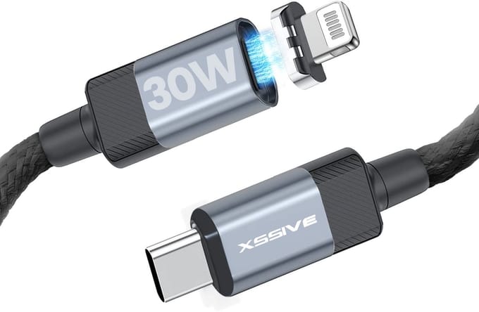 Xssive Magnetische Geschikt voor iPhone kabel - Oplader geschikt voor Apple Lightning naar USB C Kabel