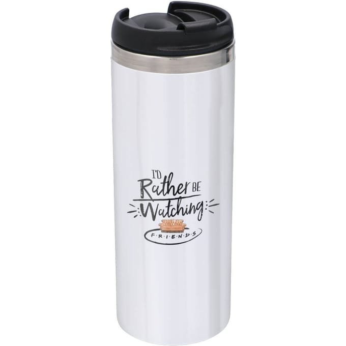 Friends I'd Rather Be Watching Stainless Steel Thermo Travel Mug - Metallic Finish