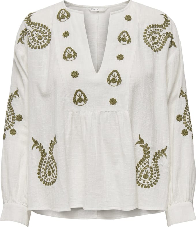 ONLY - ONLMOON L/S EMB TOP WVN NOOS Dames Top