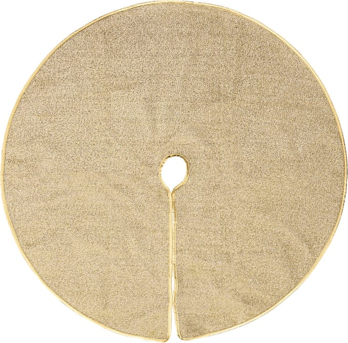 Feeric christmas kerstboomrok/kerstboomkleed - 90 cm - goud -polyester