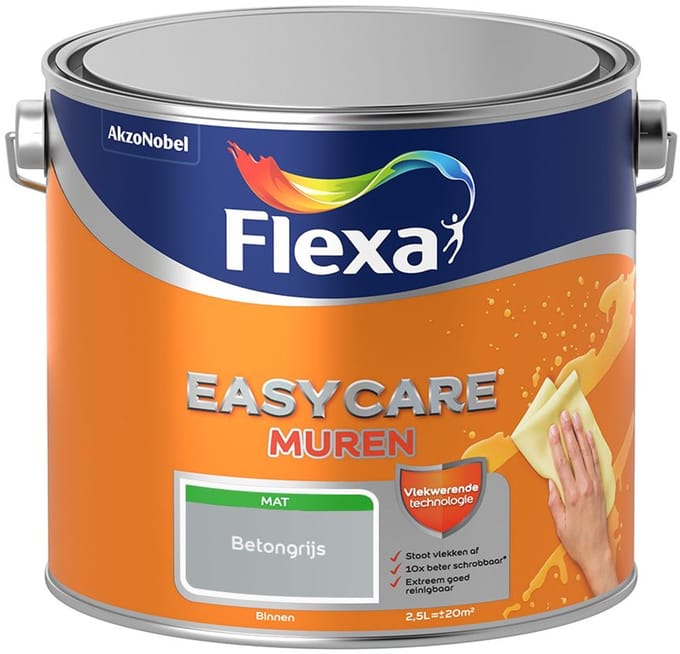 Flexa - Easycare Muren - Betongrijs - Mengverf - 2,5 L