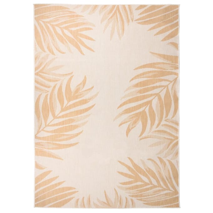 vidaXL - Buitenkleed - met - bladpatroon - platgeweven - 120x170 - cm