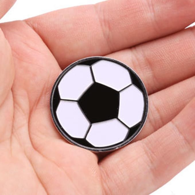 1 stuk Voetbal Flipmunt Voetbal Scheidsrechter Tossmunt Tool met Plastic Etui white