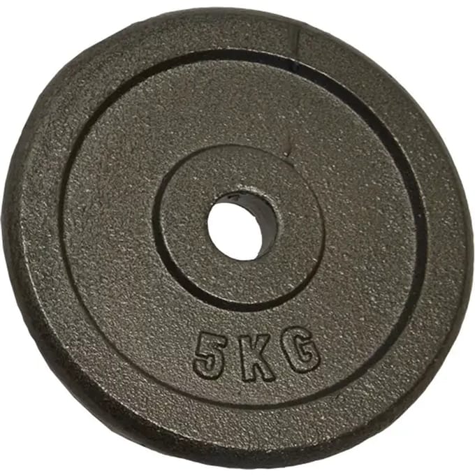 Gietijzeren schijf gewicht 5 kg Sporti