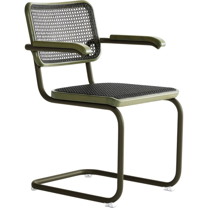 Thonet S 64 V Stoel donker gemêleerd - sage