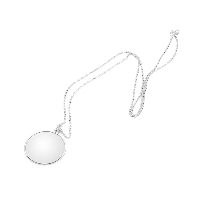 Collier avec loupe monocle 5X (argent) argenté
