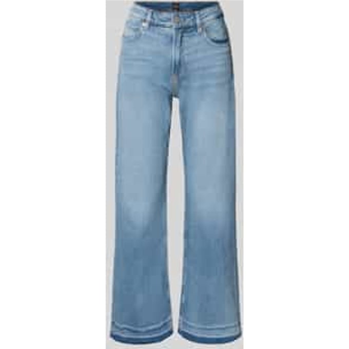 Korte jeans van katoenmix model 'C-SOFT KICK FLARE1.0'