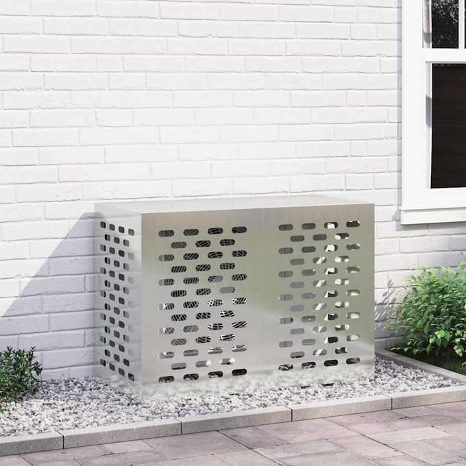 Housse de climatiseur Argent 100 x 50 x 70 cm Acier Galvanisé