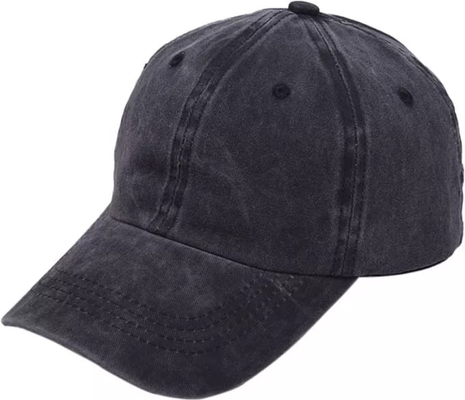 Dames Pet Spijkerstof - Denim - Zwart - Baseball Pet