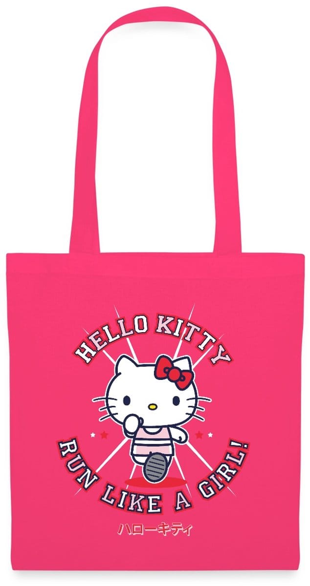 Hello Kitty Run Like A Girl Tas Van Stof Schoudertas