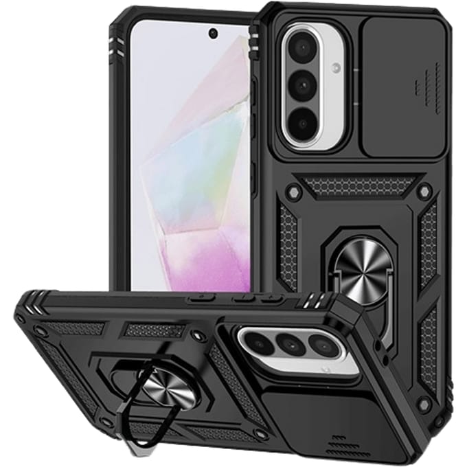 CaseBody Samsung A56 / A36 Shield Case met Camera-schuif Zwart