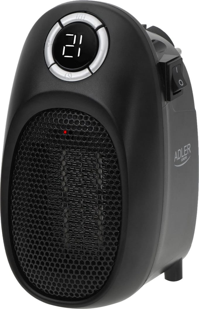 Adler AD 7726 - Thermoventilator 1500W  Easy Heater  met LED-display - Zwart
