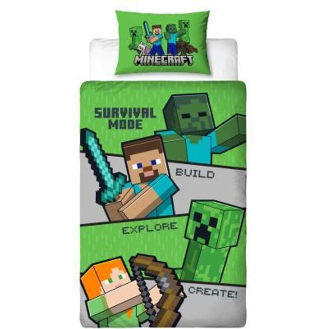 Minecraft dekbedovertrek 140x200cm Dekbedovertrekken