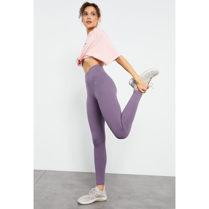 Hoge Taille Katoenen Elastaan Leggings