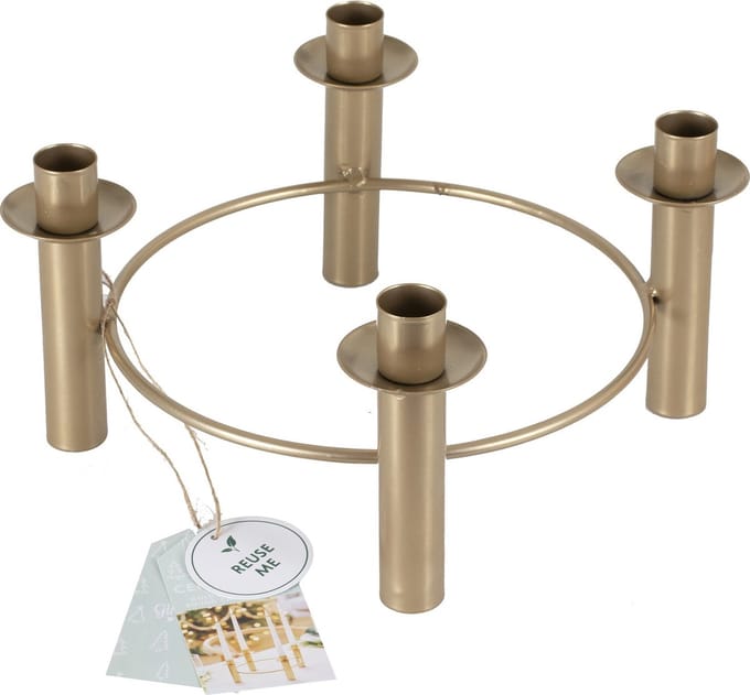 Ginger Ray - Ginger Ray - Gouden kandelaar voor 4 kaarsen - 27 cm