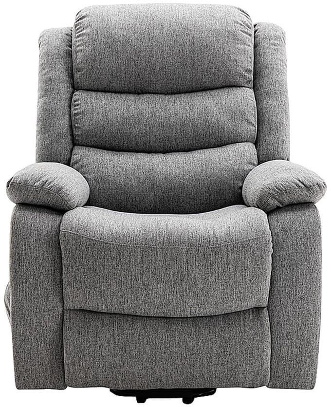 Vente-unique Elektrische relaxfauteuil van stof - Grijs - NADINE