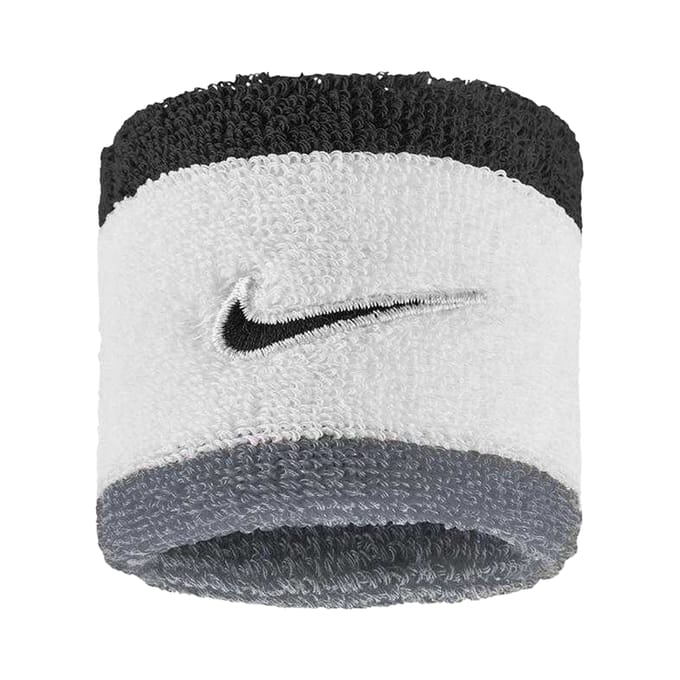 Nike Klassieke Zweetband (Set van 2) (Wit/Grijs/Zwart)