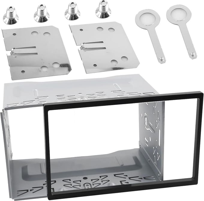 Universeel 2DIN Autoradio Montageframe Dubbel DIN Dashboard Houder Set Metaal
