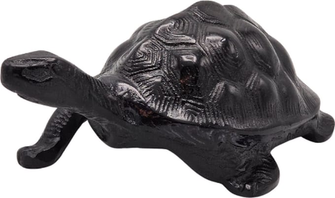 Deco4yourhome® - Schildpad - Decoratief - Zwart - Black - 22.5cm