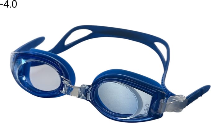 Kinderzwembril op sterkte -4.0 (blauw)