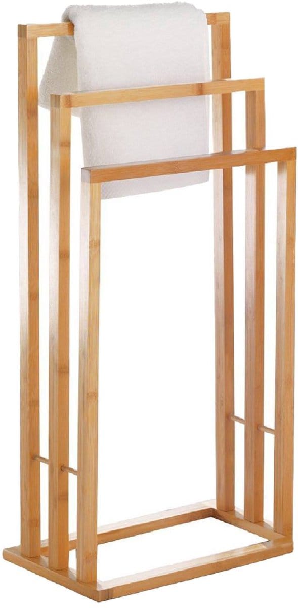 Bamboe Handdoekrek Vrijstaand - 3 Niveaus - Badkamer Organizer