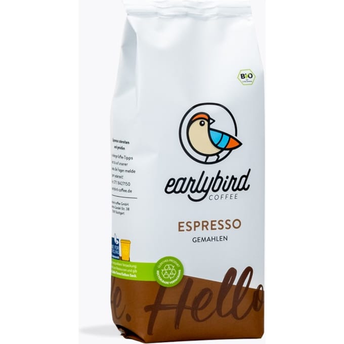 earlybird coffee Bio espresso gemalen 250g