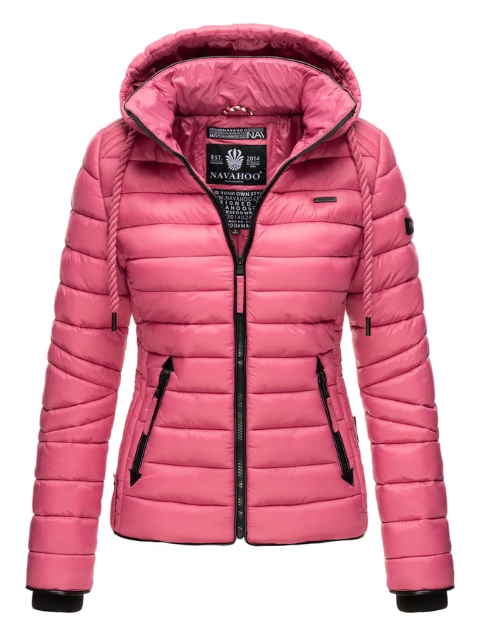 Navahoo Dames Gewatteerde Jas Lulana – Licht, Trendy & Afneembare Capuchon