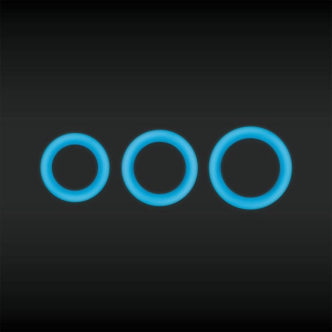Firefly - Halo - Cockring - Glow-in-the Dark Blauw 60 mm