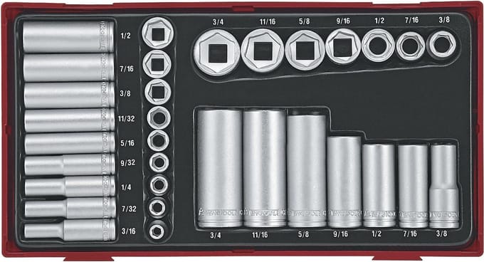 Teng Tools TTAF32 32-delige Doppenset - 3/8" en 1/4"