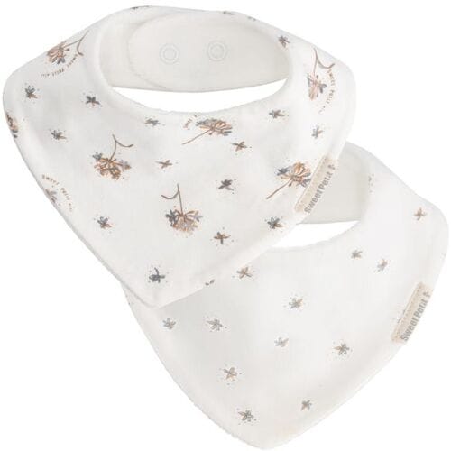 Sweet petit mini bandana 2 stuks Ivory White unisex