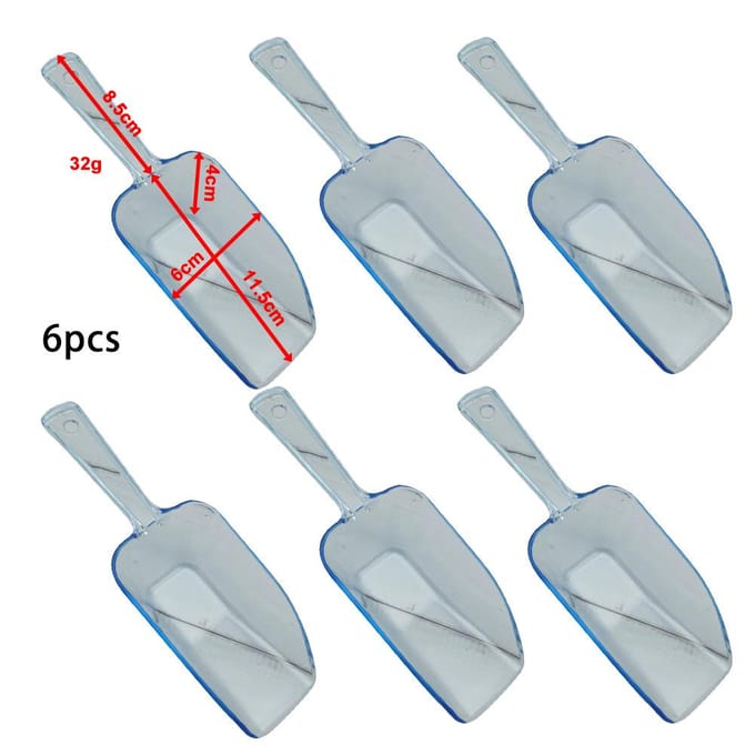 6 STUKS Mini Plastic IJsscheppen IJsscheppen IJsschep Voor Verjaardagsfeest Bruiloft Dessertscheppen Graan Bloem Multifunctionele Schep