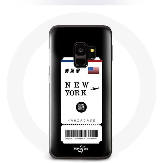 Coque - Samsung - Galaxy S9 - Billet d'avion New York - Souple - Protection synthétique