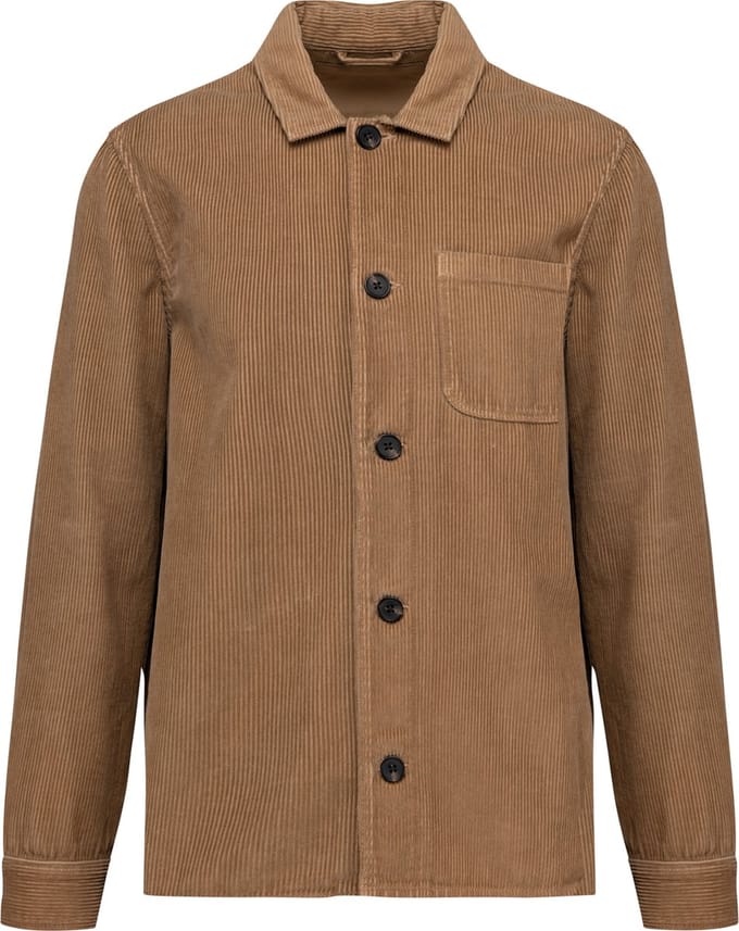 Native Spirit Ecologisch ribfluweel herenjasje NS603 - Washed Dark Camel - M