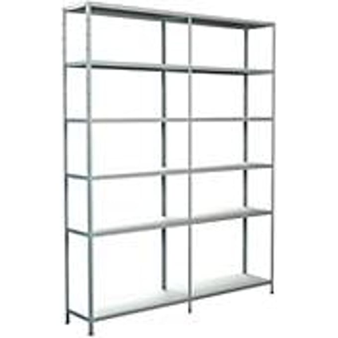Legborden zonder grendels, H 2300 x B 1800 x D 350 mm, wit