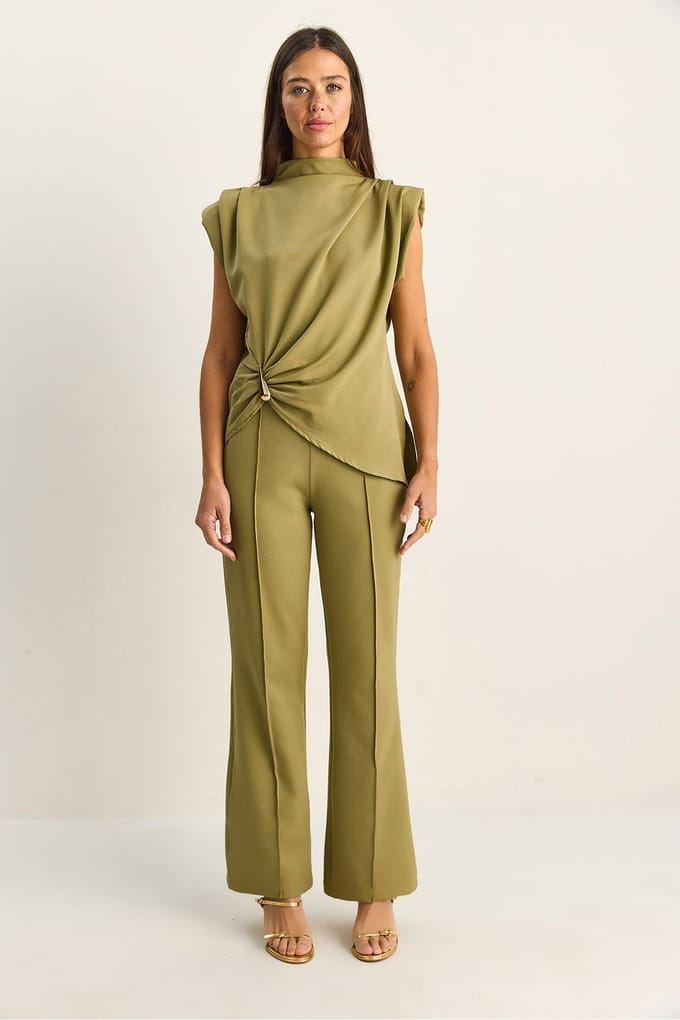 Hooggewogen Flared Leg Co-ord Set