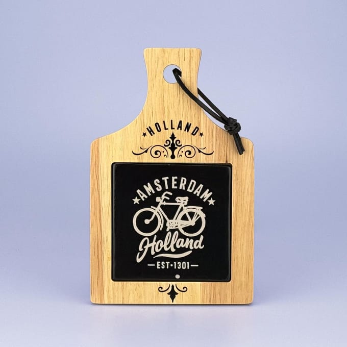 Souvenir Kaasplank Holland - Keramiek - Zwart