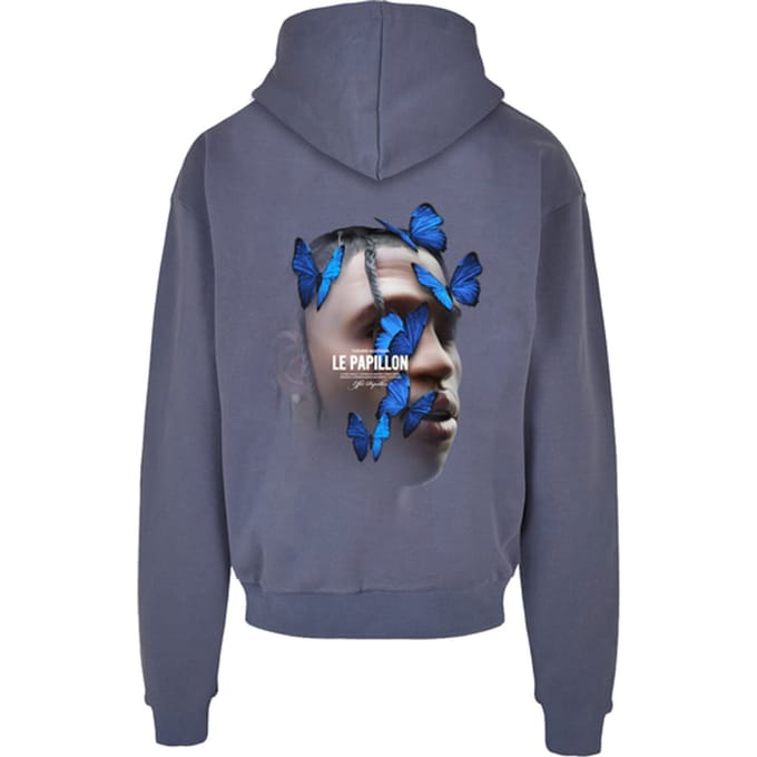 Mister Tee - Le Papillon Heavy Oversize Hoodie/trui - XL - Blauw